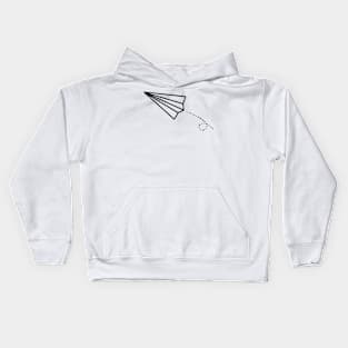 Simple paper plane Kids Hoodie